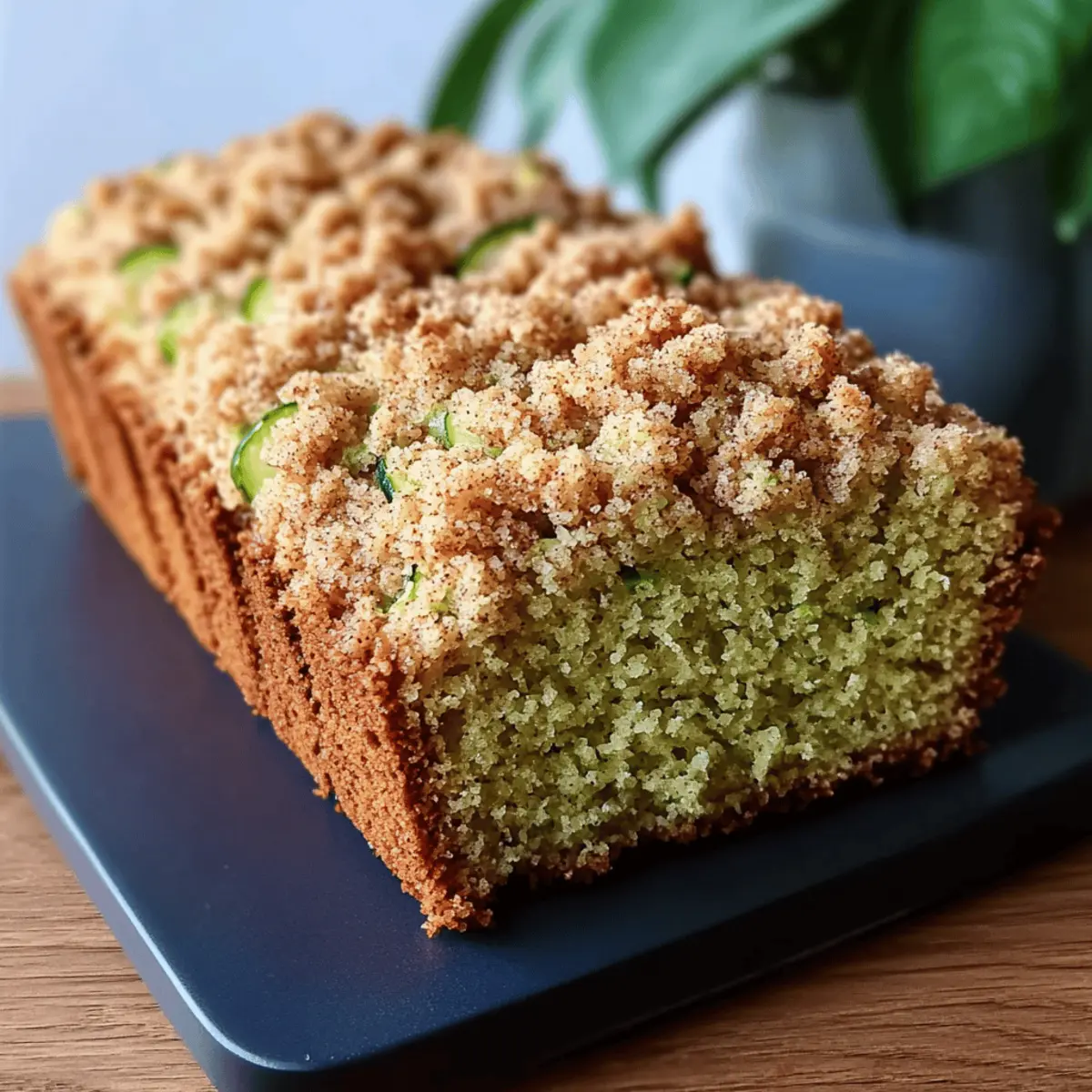 Cinnamon Streusel Topped Zucchini Bread