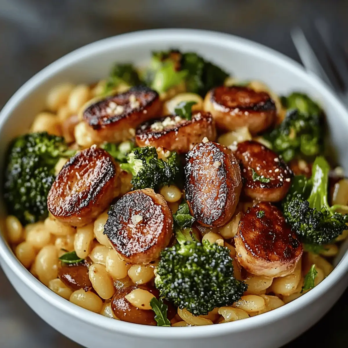 Chicken Sausage and Broccoli Orzo