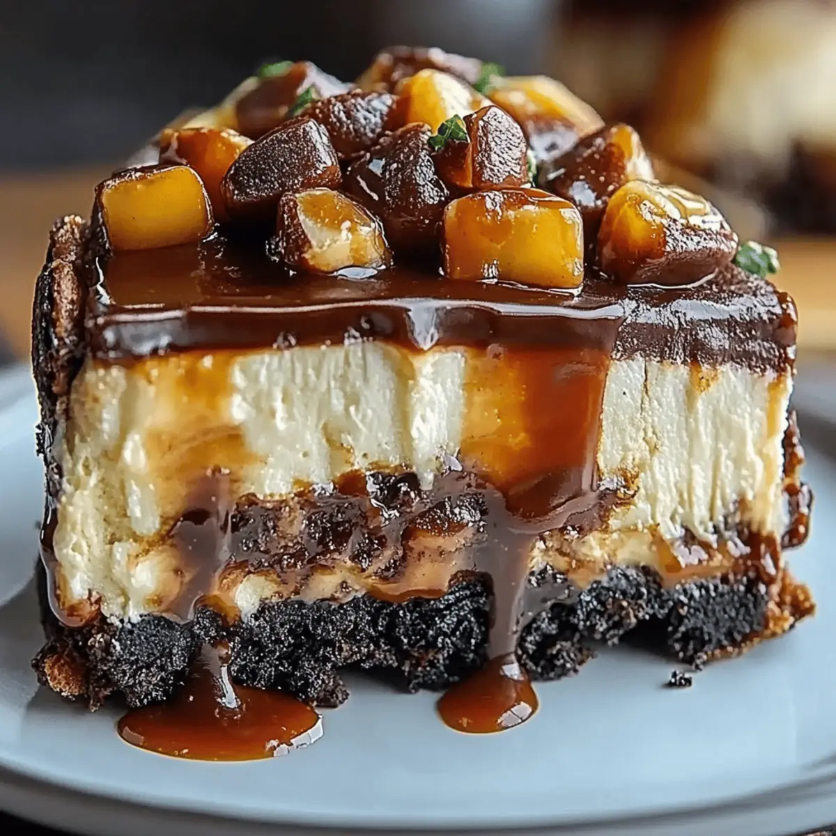 Caramel Brownie Cheesecake