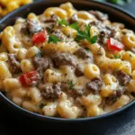 Creamy Philly Cheesesteak Mac & Cheese