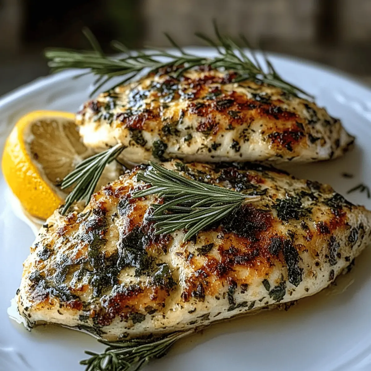 Mediterranean Herb Crusted Grilled Chicken