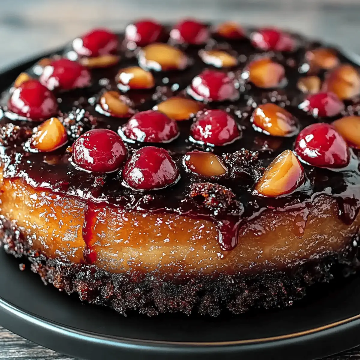 Chocolate Cherry Upside Down Cake