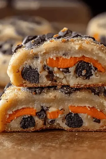 Halloween Oreo Stuffed Chocolate Chip Cookies