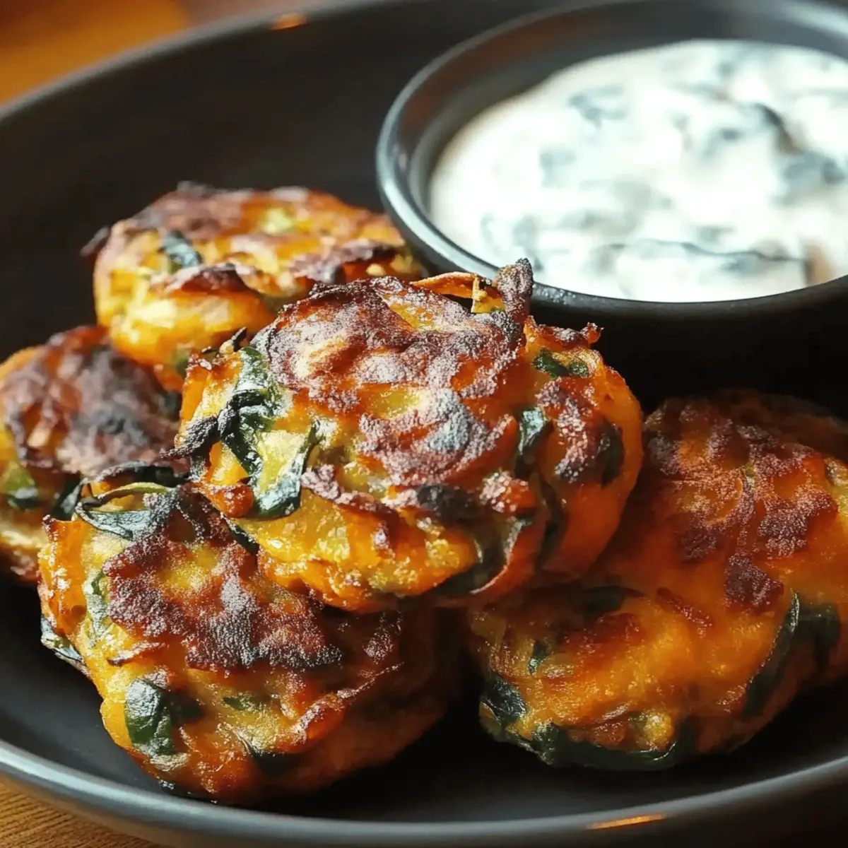 Onion and Spinach Pakoras with Mint Raita