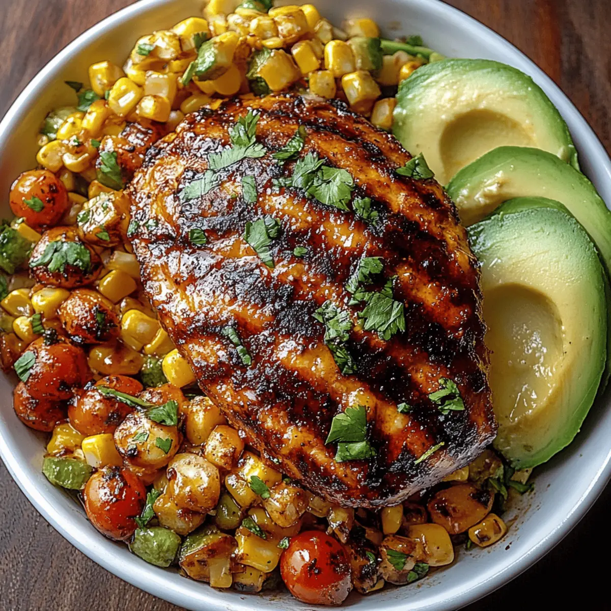 Grilled Hot Honey Chicken with Sweet Corn Salad