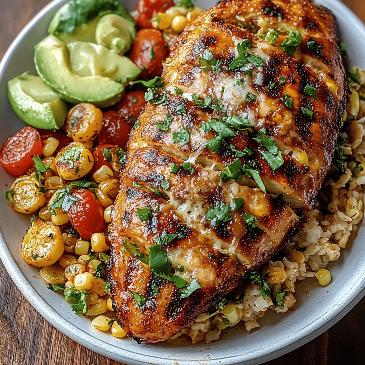 Grilled Hot Honey Chicken with Sweet Corn Salad