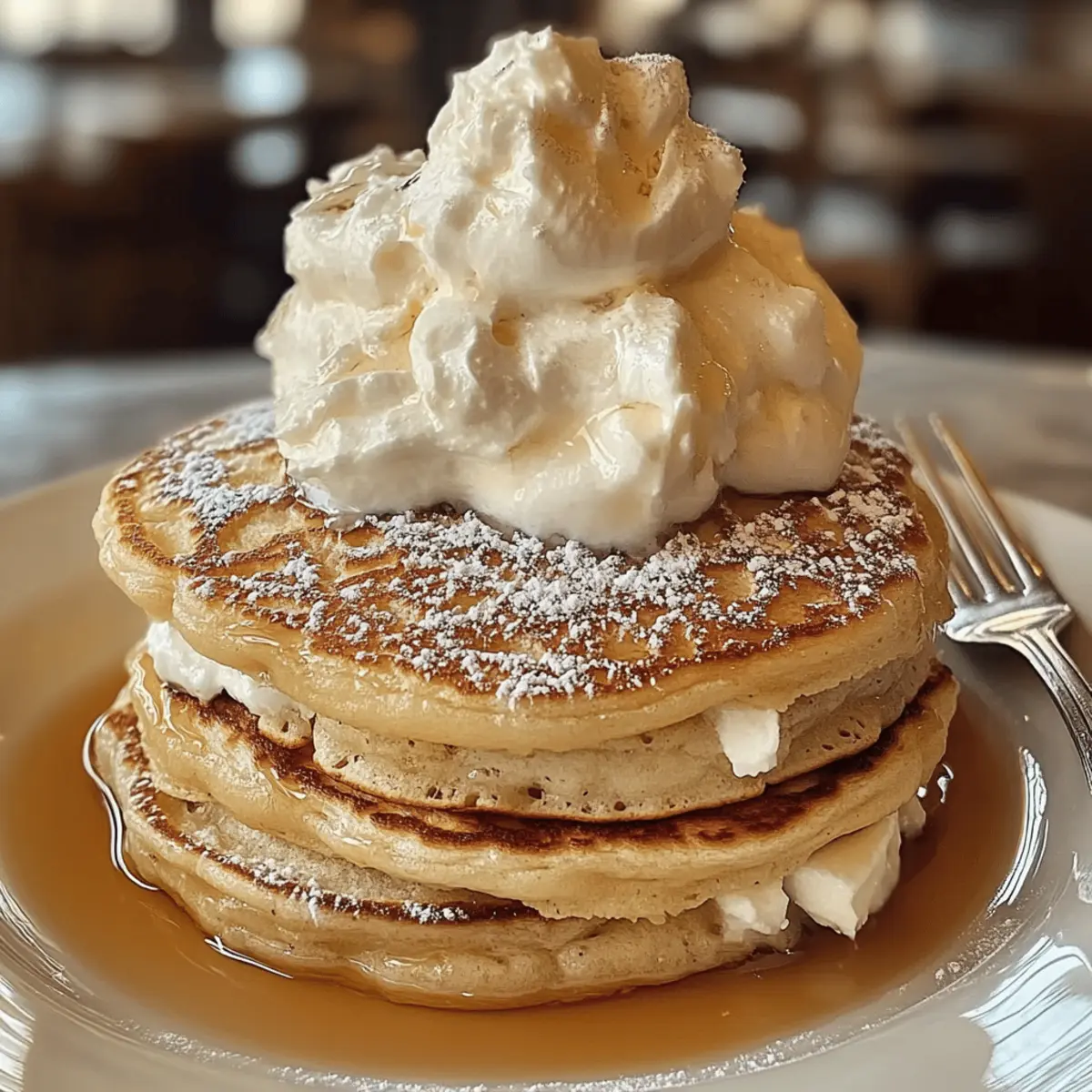 Sweet Coconut Cream Pancakes