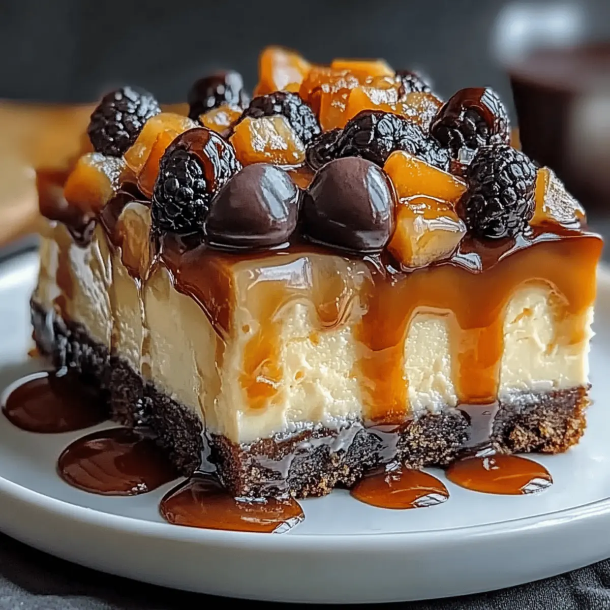 Caramel Brownie Cheesecake