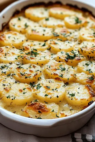 Cheesy Garlic Scalloped Potatoes