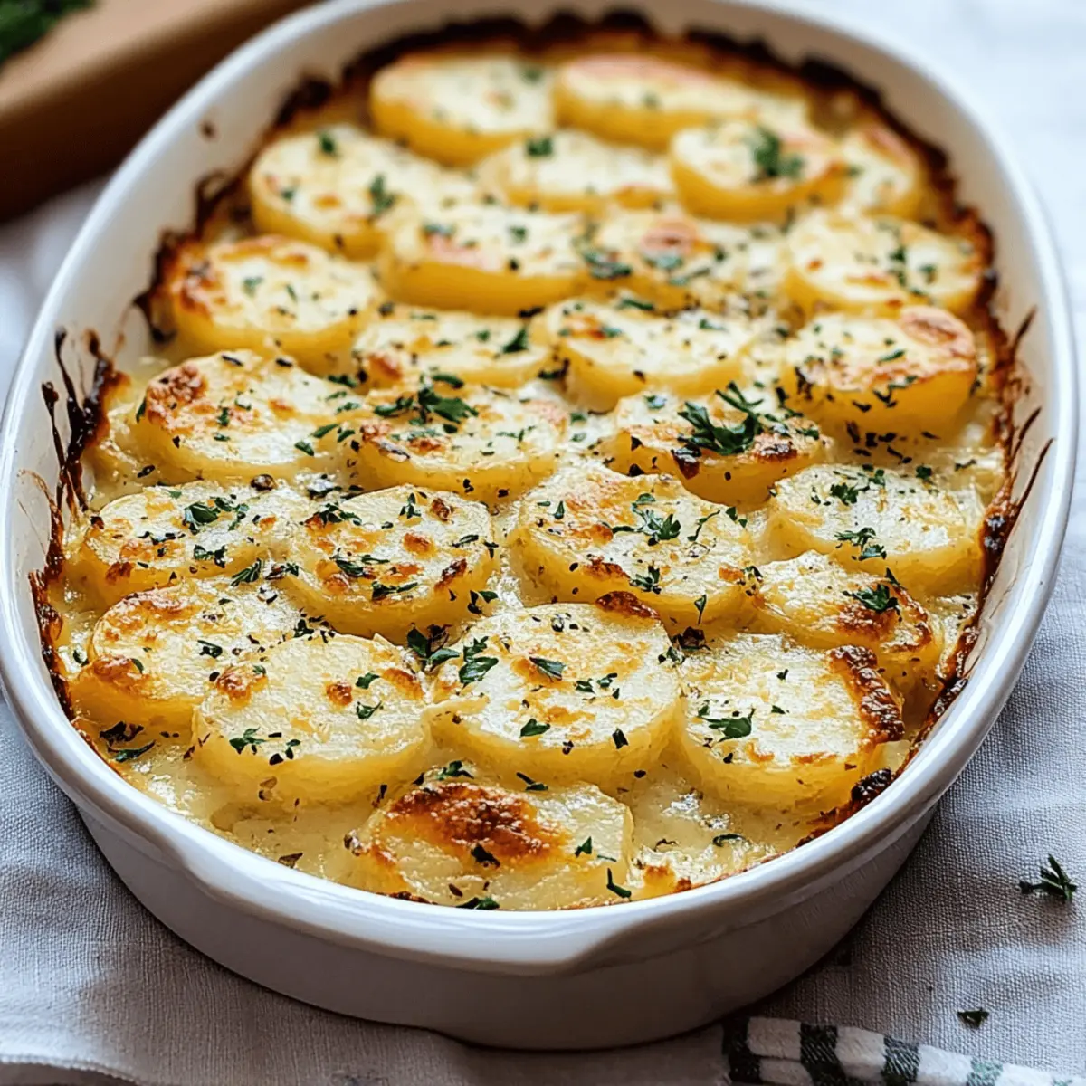 Cheesy Garlic Scalloped Potatoes
