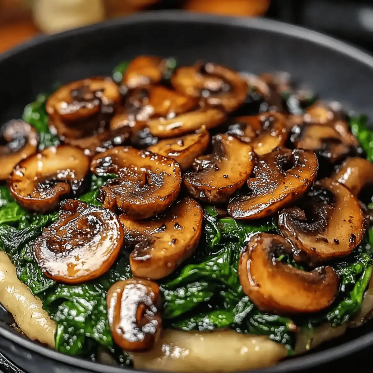 Sauteed Mushrooms with Spinach