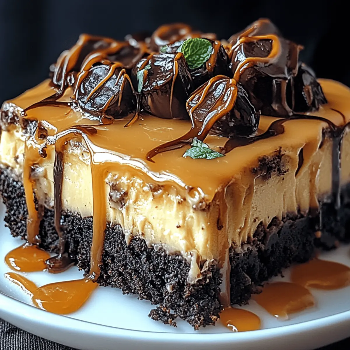 Milky Way Caramel Cheesecake Brownies
