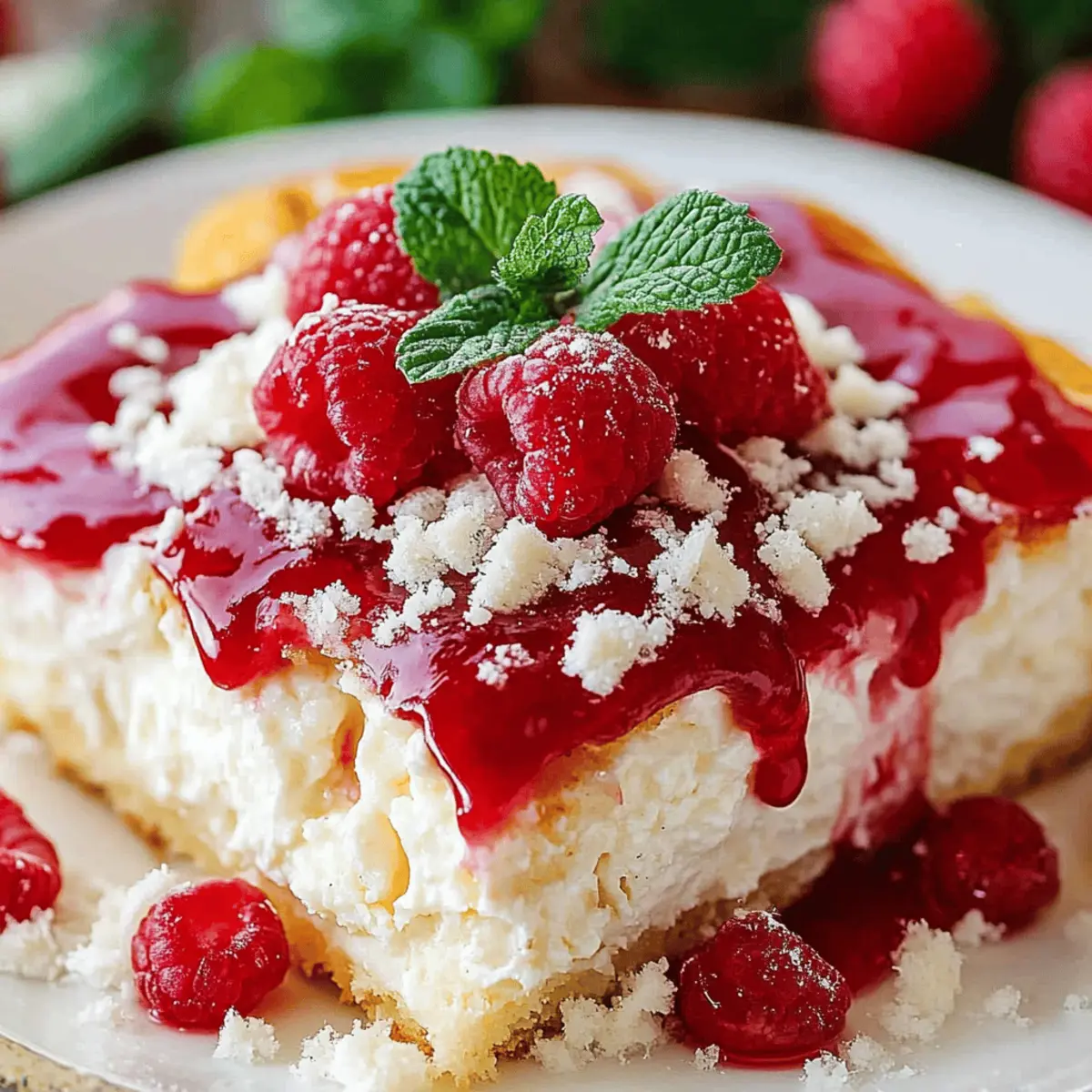 Raspberry Zinger Poke Cake