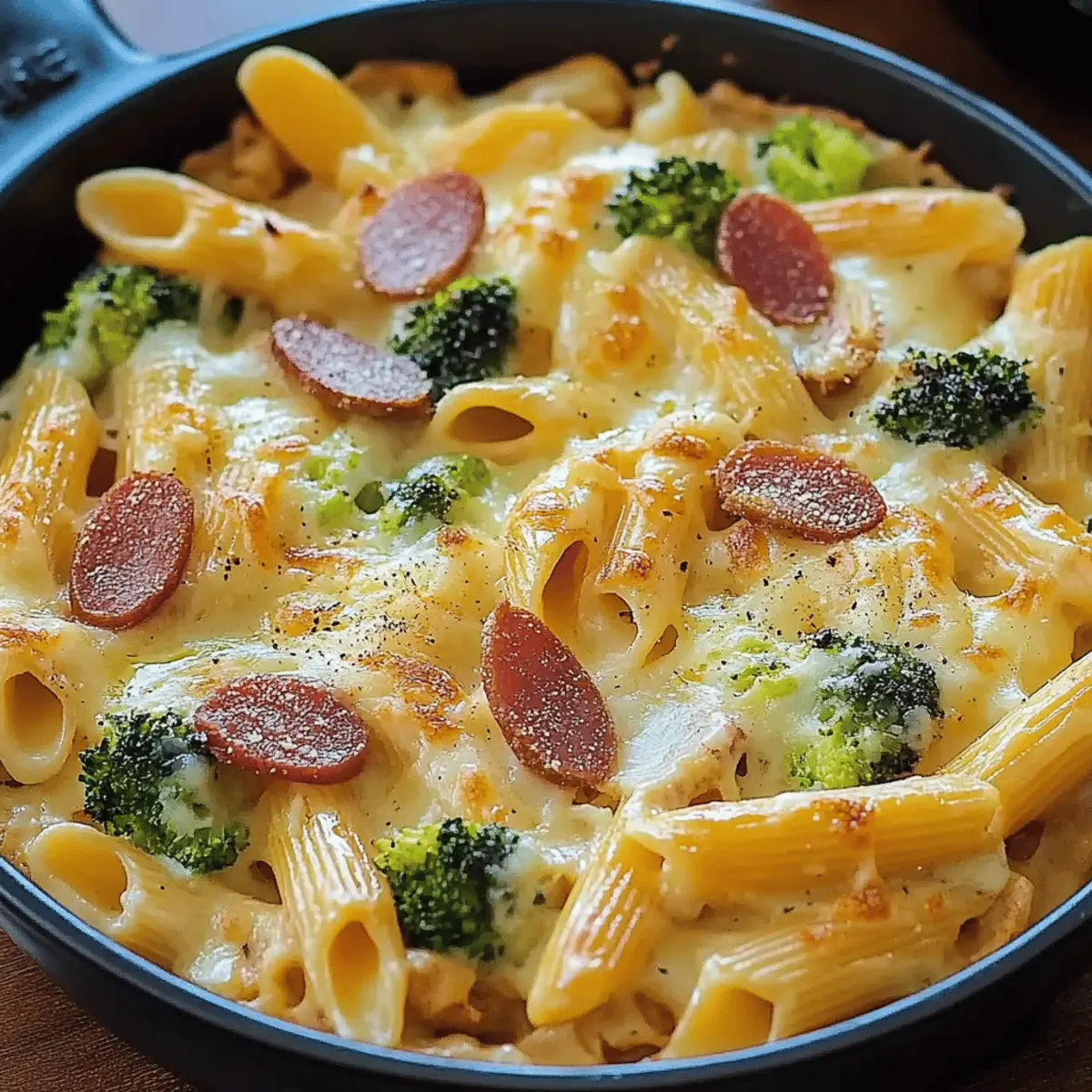 Creamy Kielbasa Broccoli Skillet