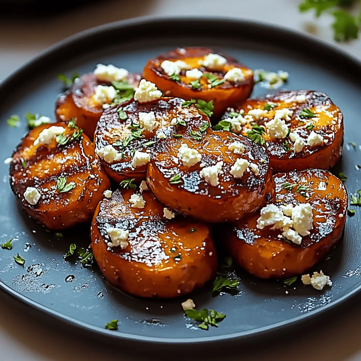 Honey Feta Sweet Potato Rounds