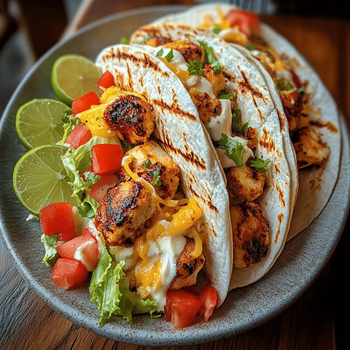 Grilled Spicy Chicken Tortilla Wrap