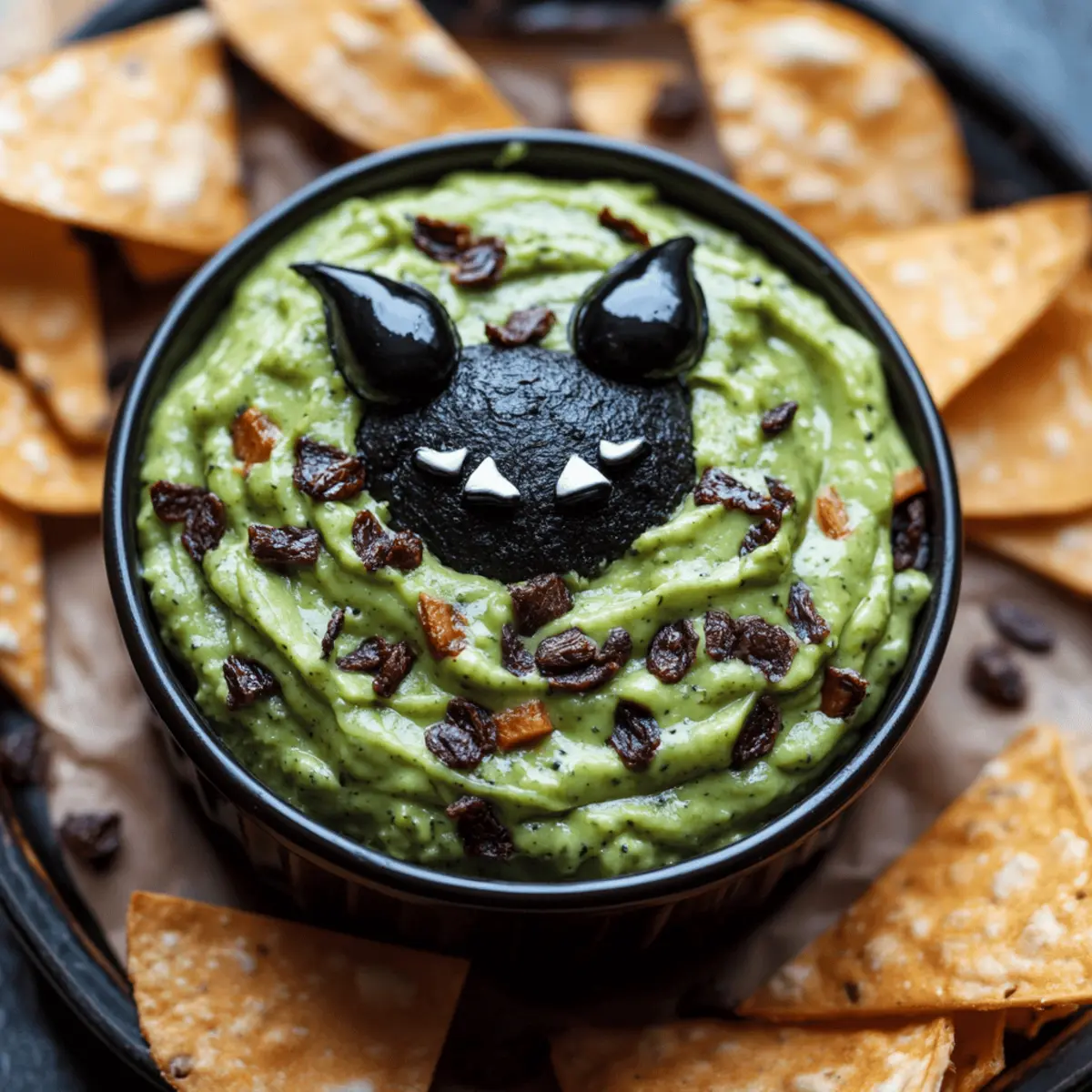 Swamp Guac with Creepy Crawler Chips