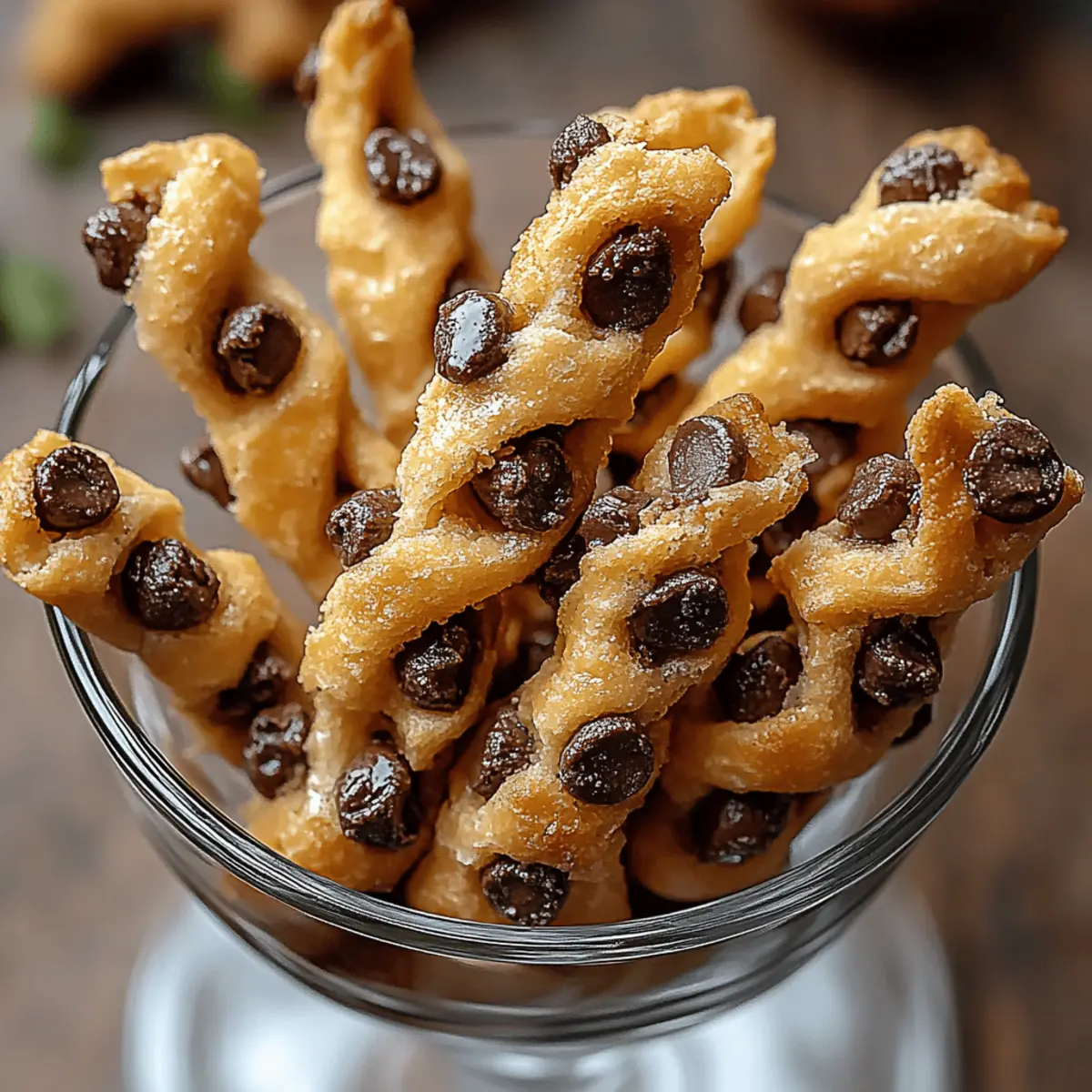 Chocolate Chip Cookie Dough Twists