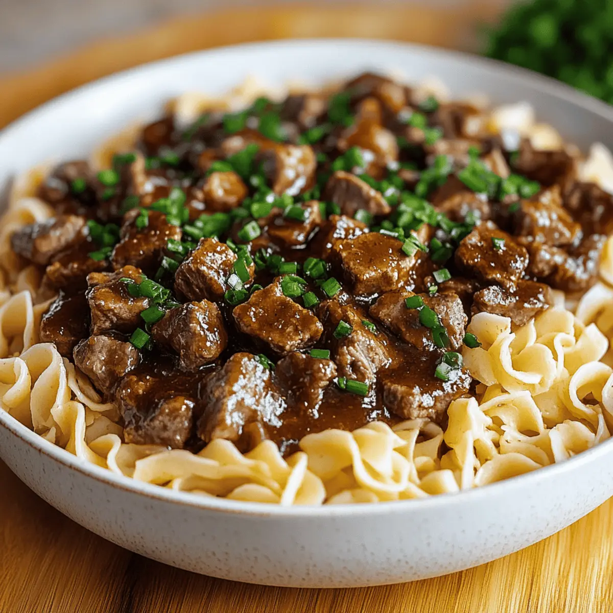 Beef Tips and Noodles