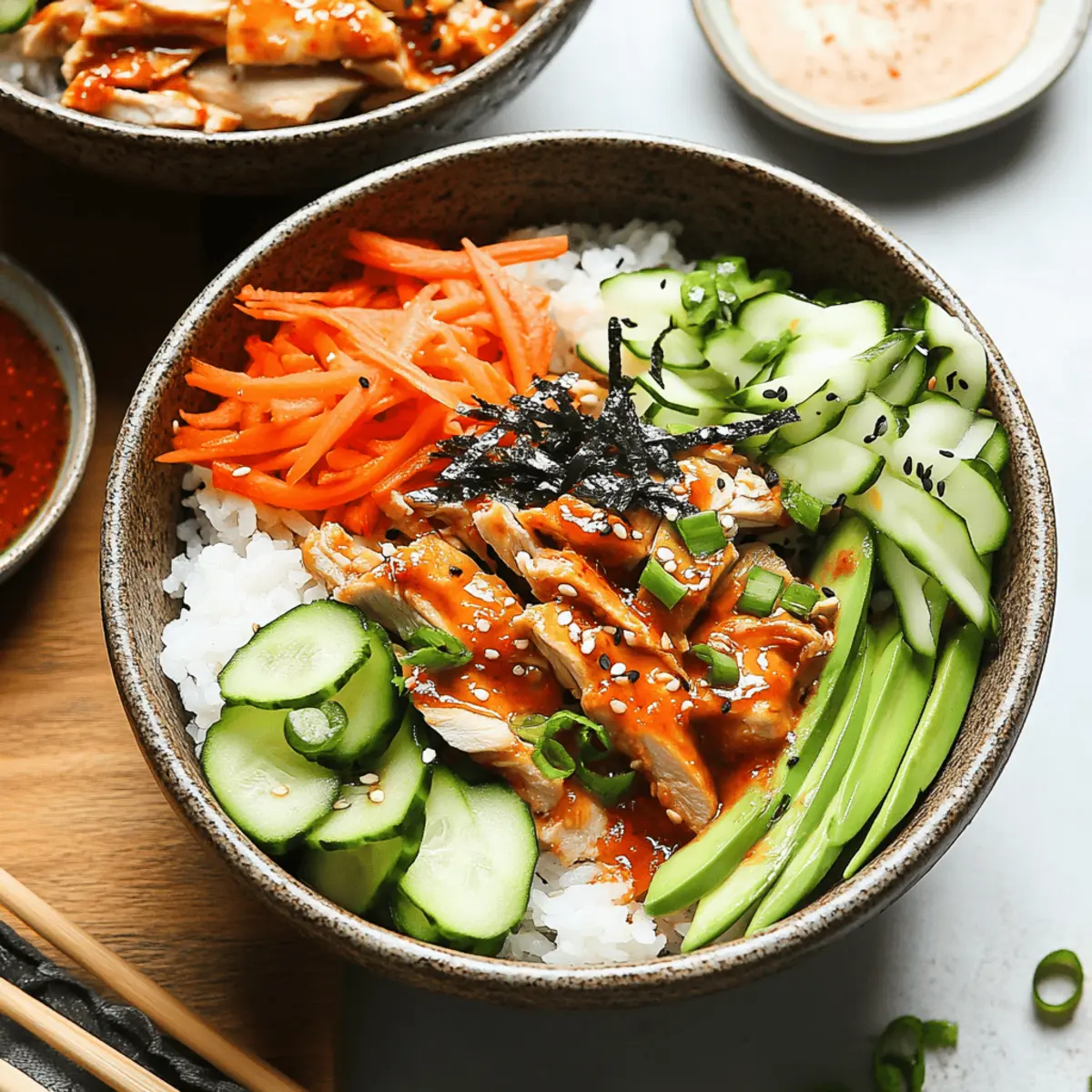 Chicken Bulgogi Bowls with Gochujang Spicy Mayo