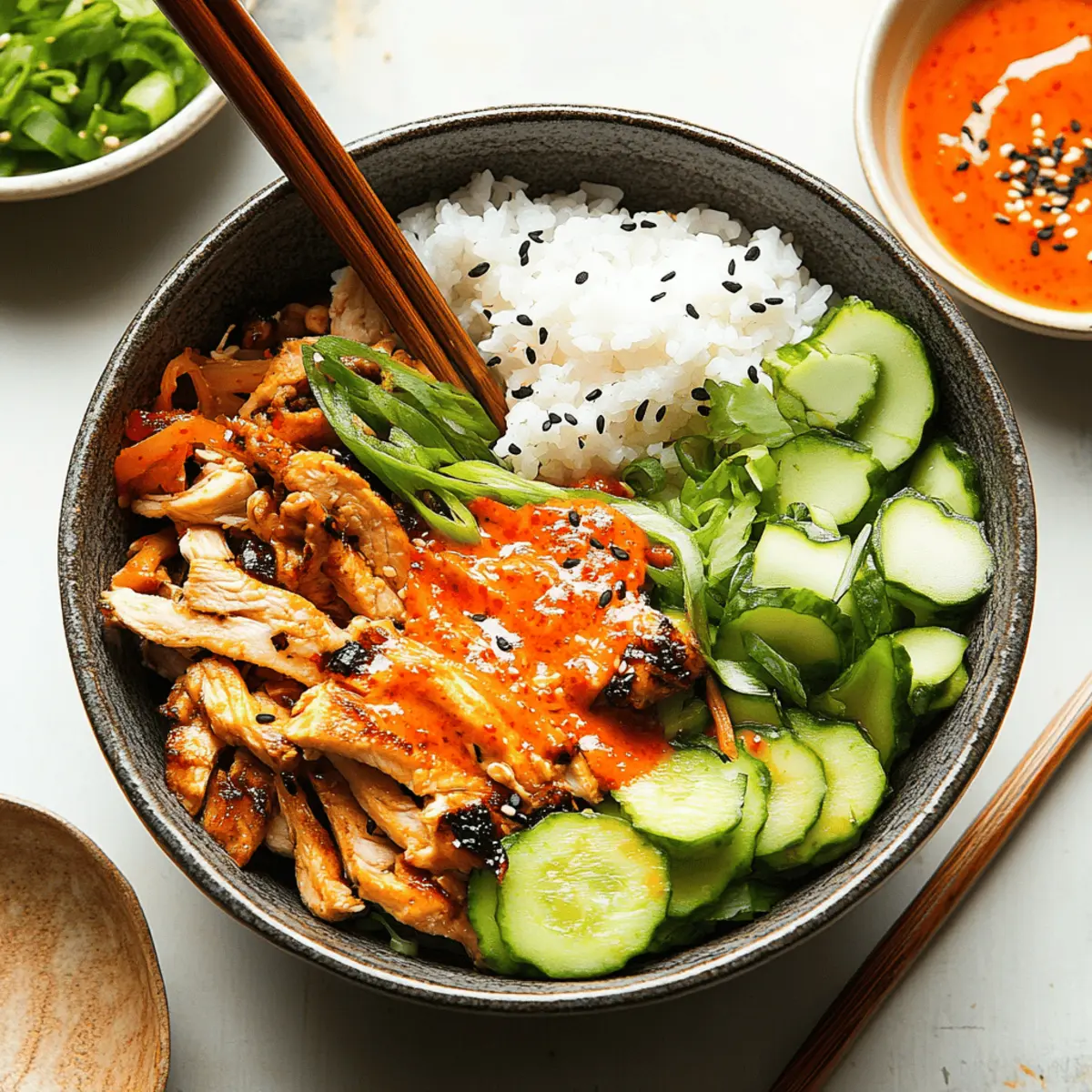 Chicken Bulgogi Bowls with Gochujang Spicy Mayo