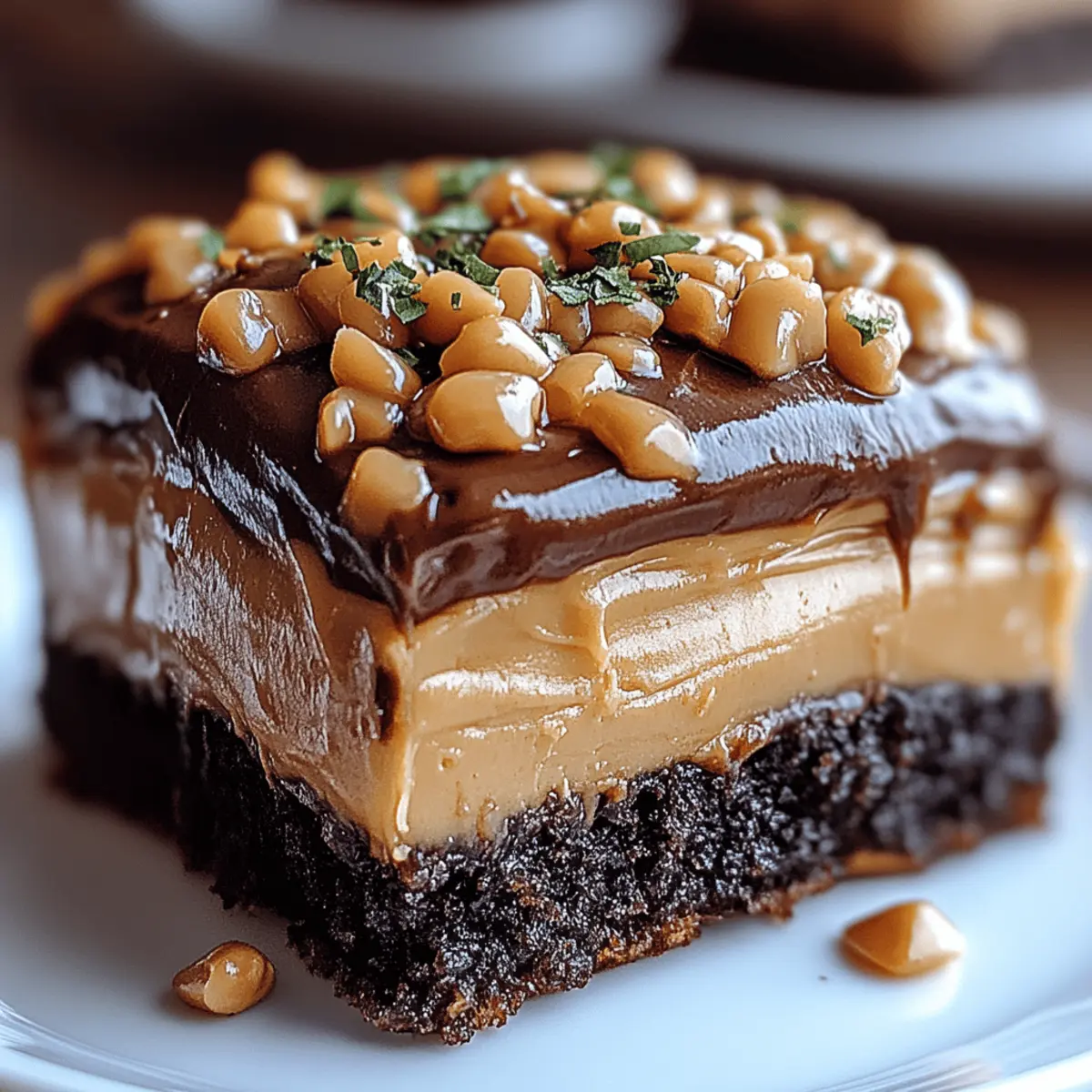 Chocolate Peanut Butter Poke Cake