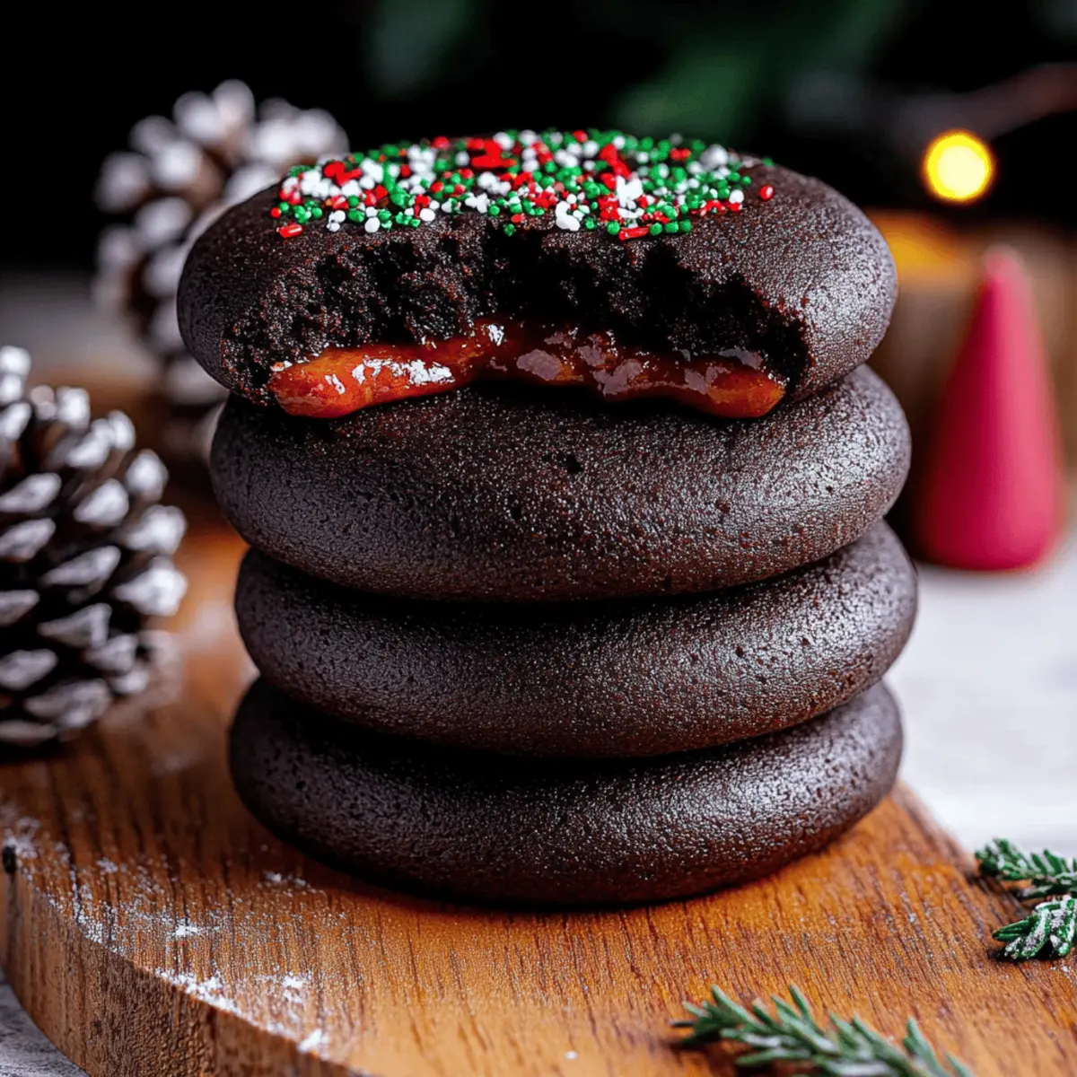 Chocolate Thumbprint Cookies