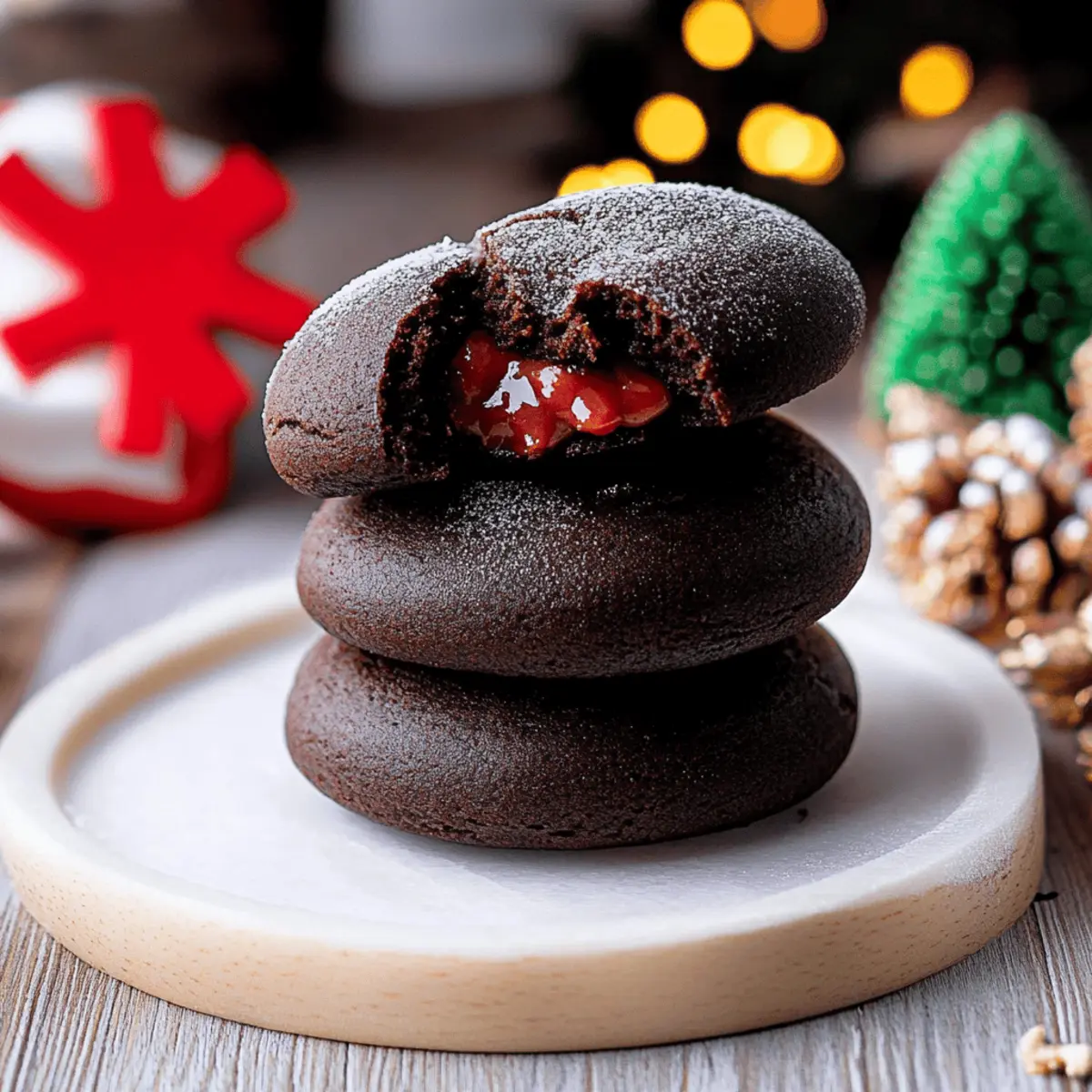 Chocolate Thumbprint Cookies