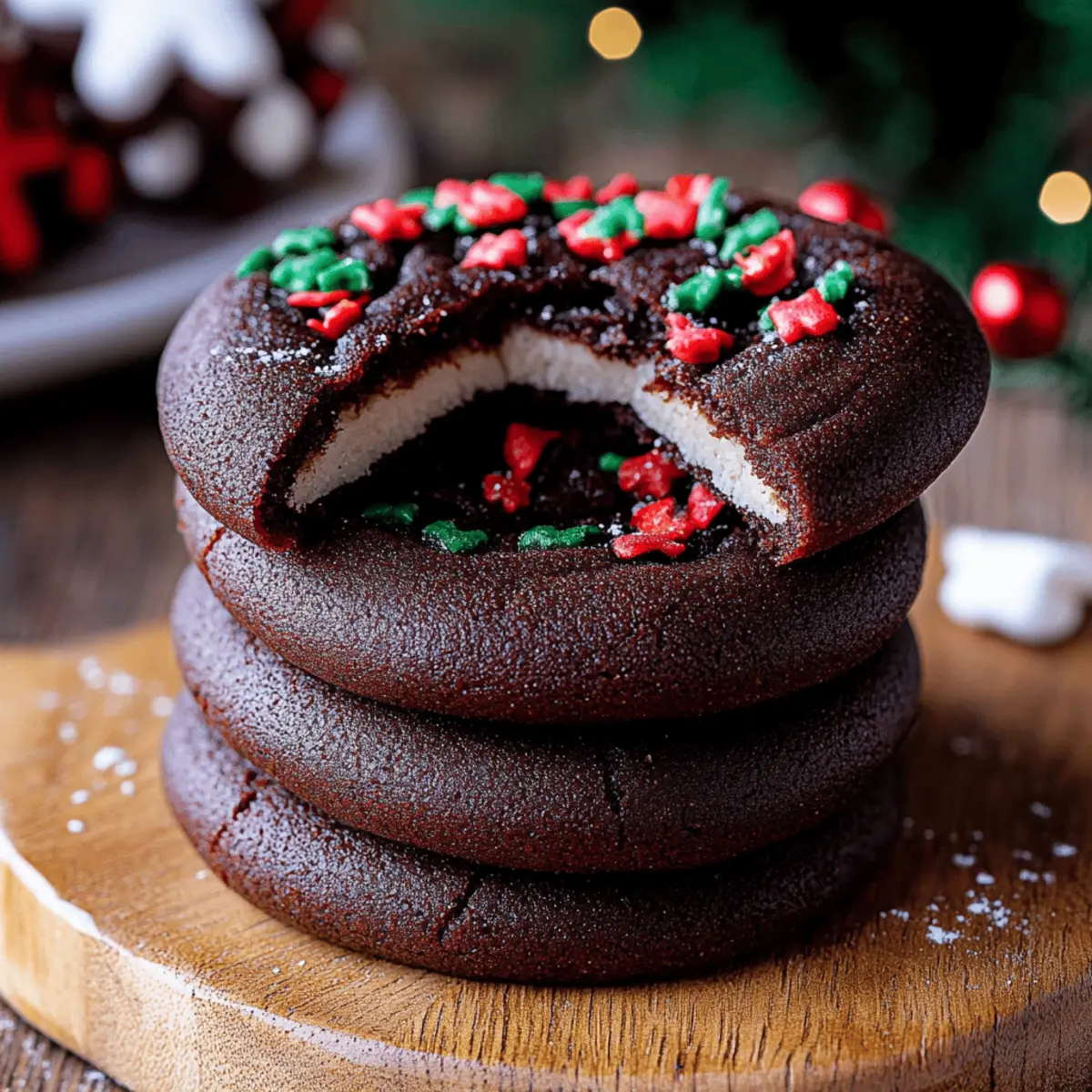 Chocolate Thumbprint Cookies