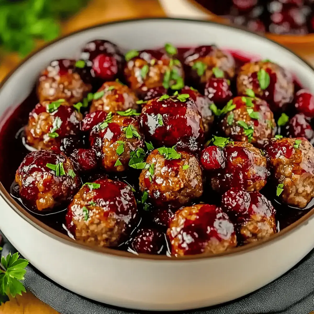 Christmas Cranberry Meatballs