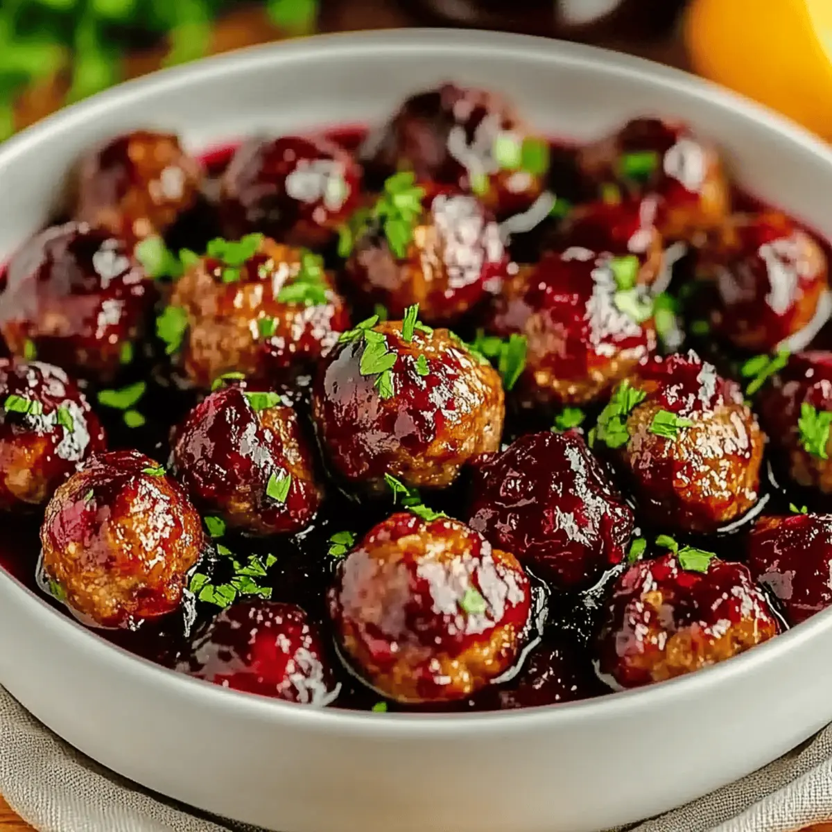 Christmas Cranberry Meatballs