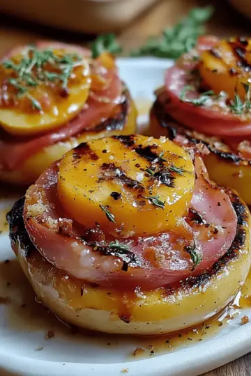 Grilled Apples with Prosciutto and Honey