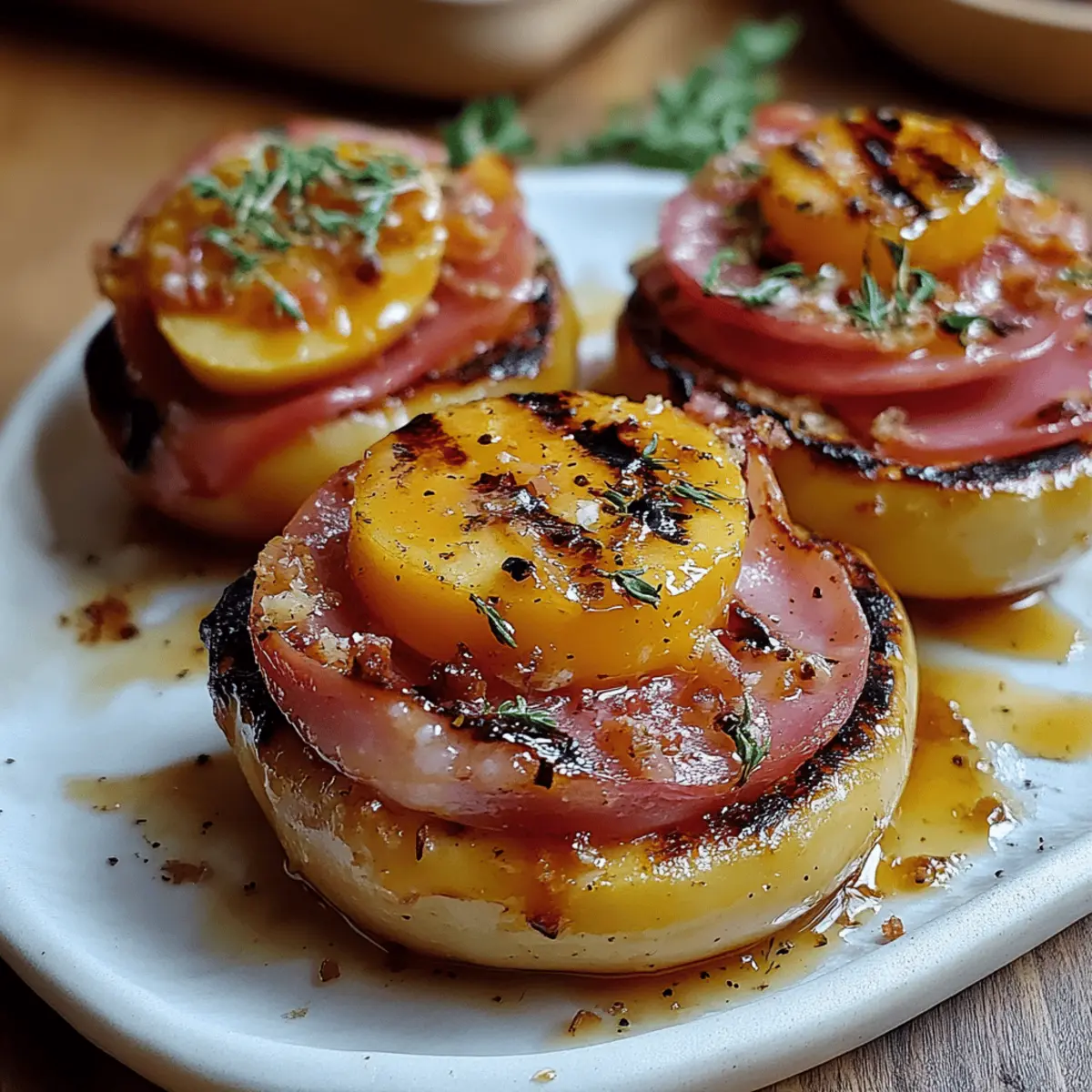 Grilled Apples with Prosciutto and Honey