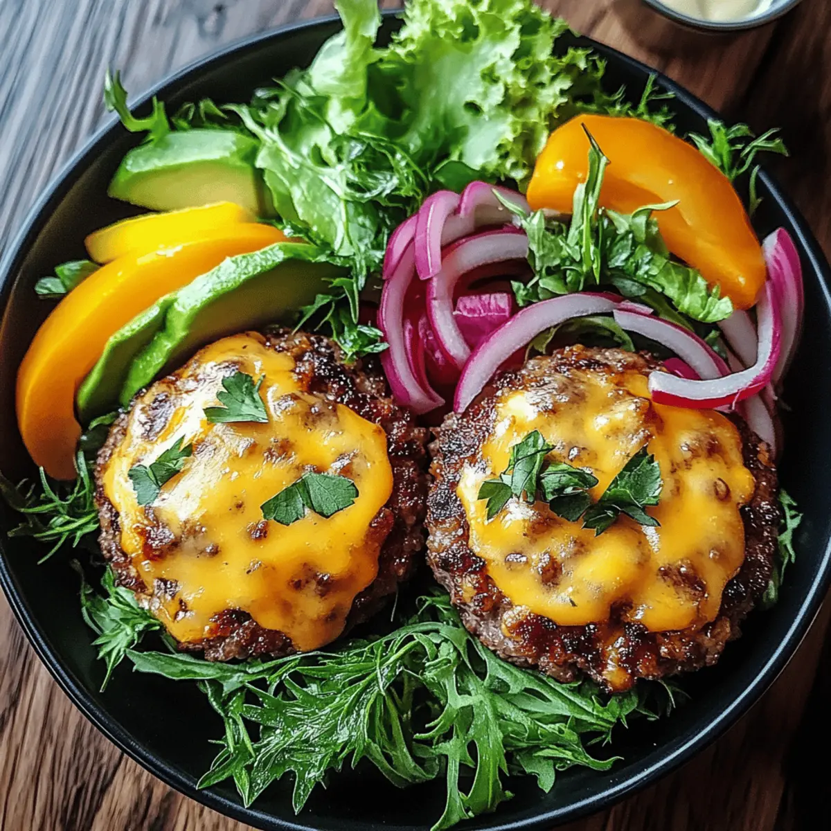 Grilled Juicy Burger Bowls