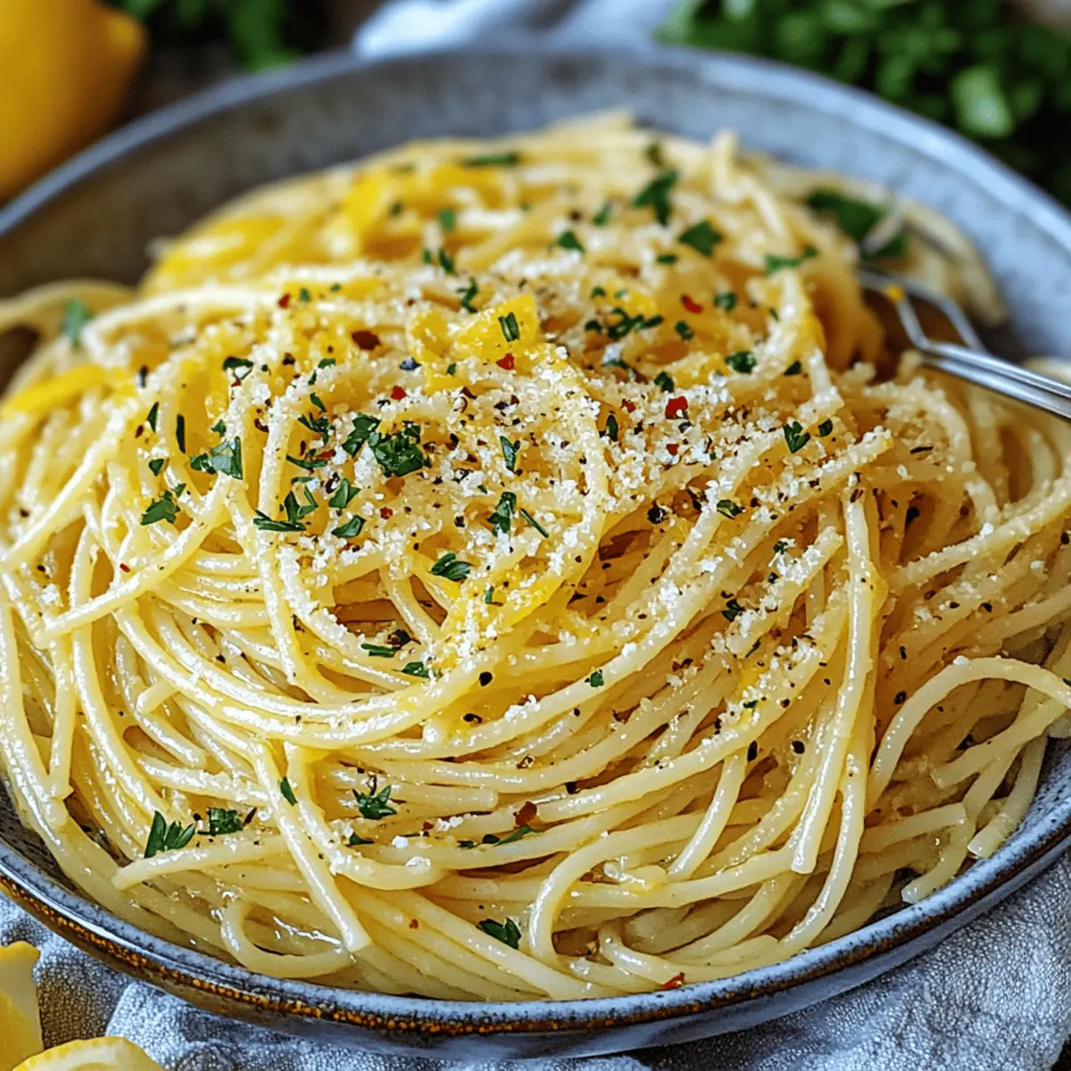 Italian Lemon Garlic Pasta