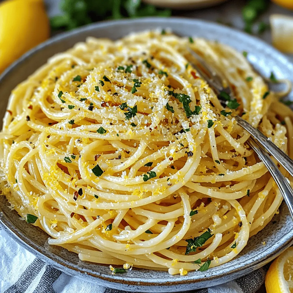 Italian Lemon Garlic Pasta