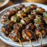 Marinated Grilled Mushroom Skewers