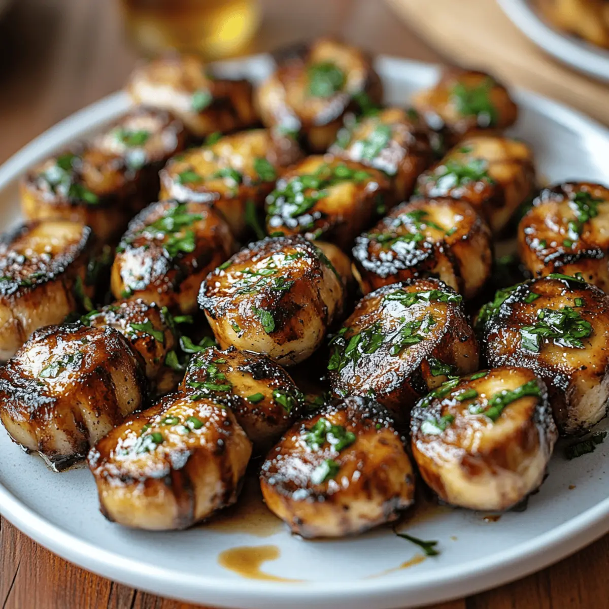 Marinated Grilled Mushroom Skewers