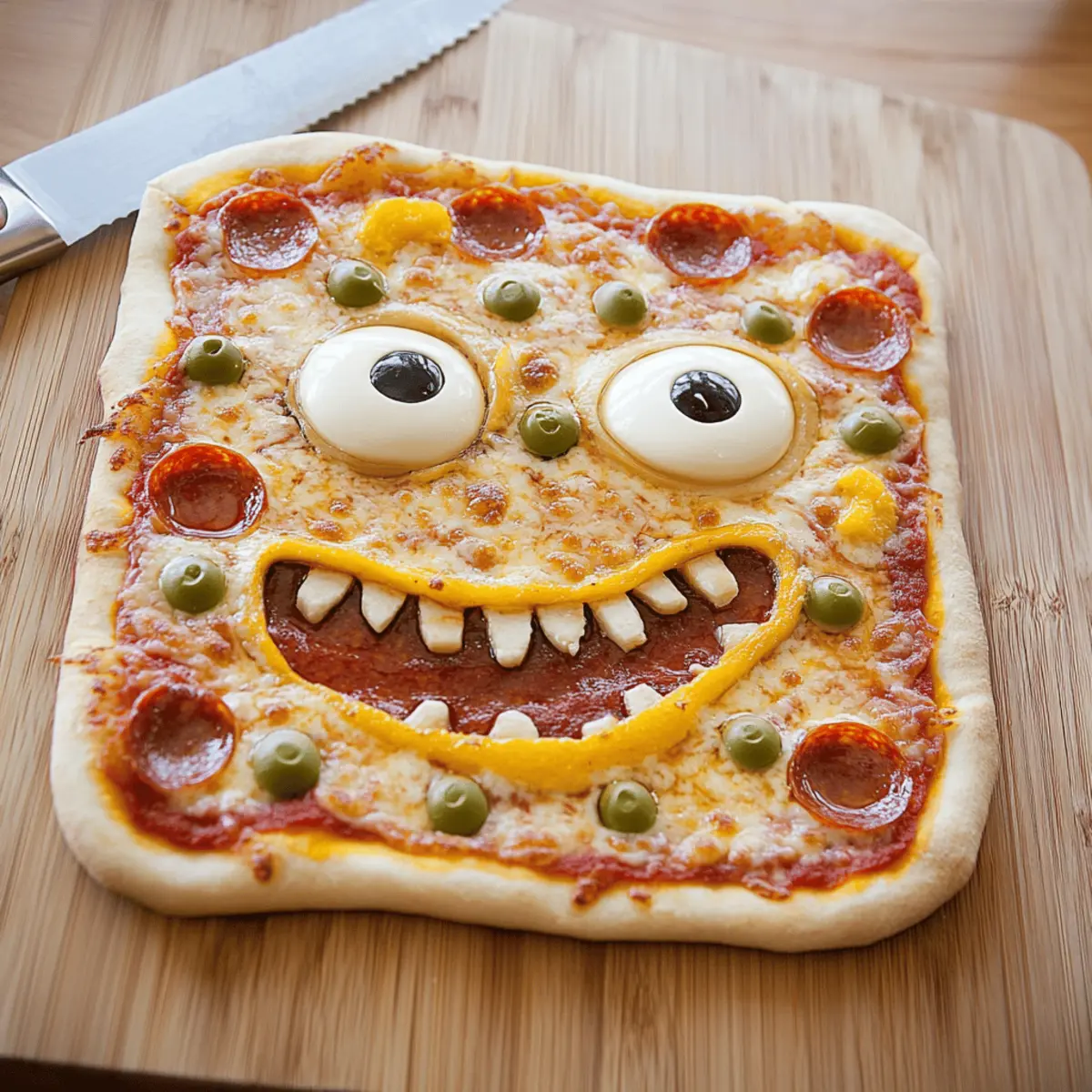 Monster Face Pizza