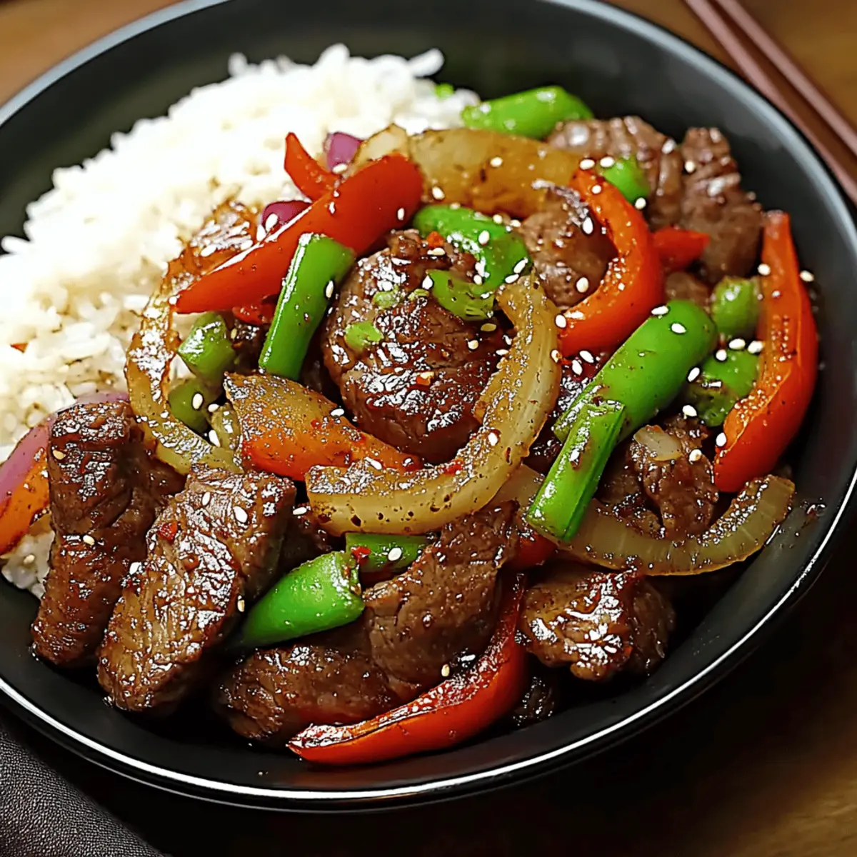 Sizzling Chinese Pepper Steak
