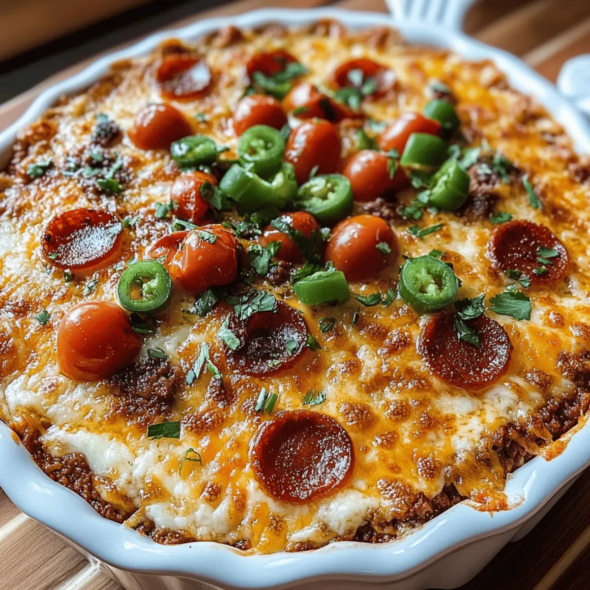 Spicy Cheesy Baked Football Dip
