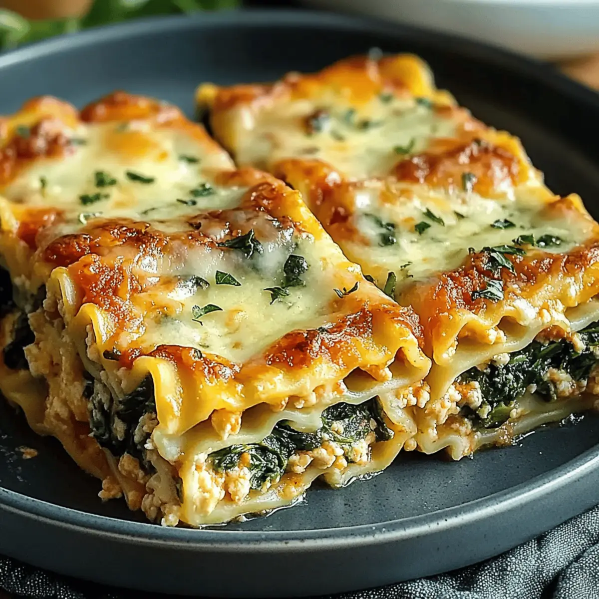 Spinach Lasagna Roll-ups