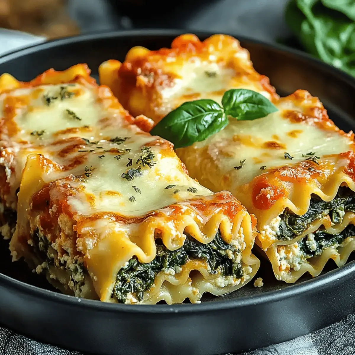 Spinach Lasagna Roll-ups