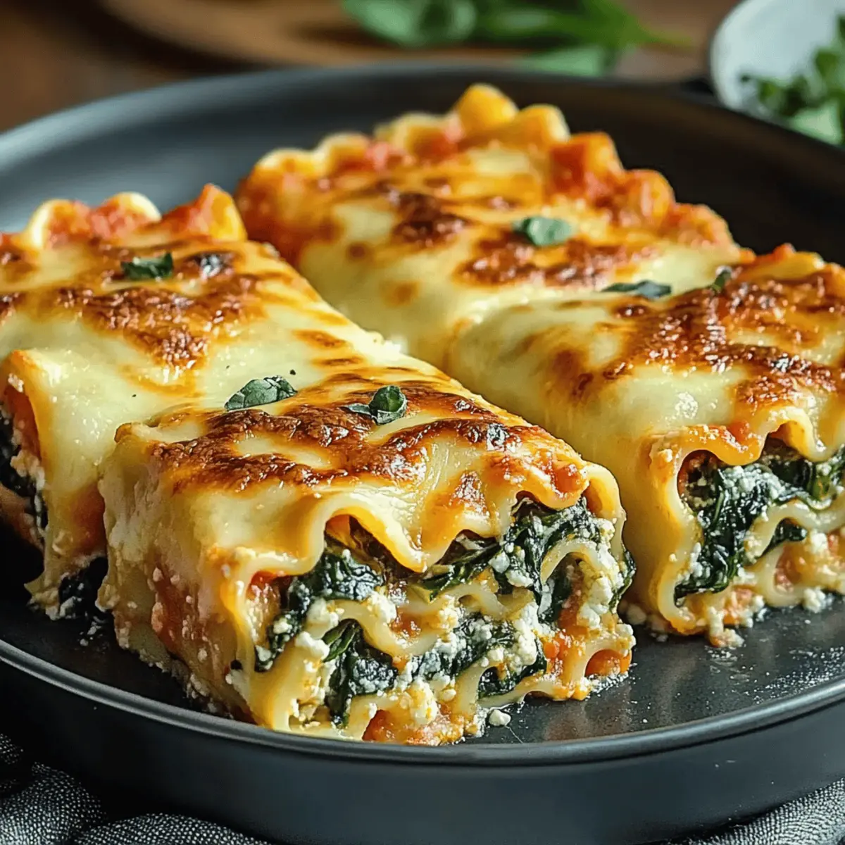 Spinach Lasagna Roll-ups