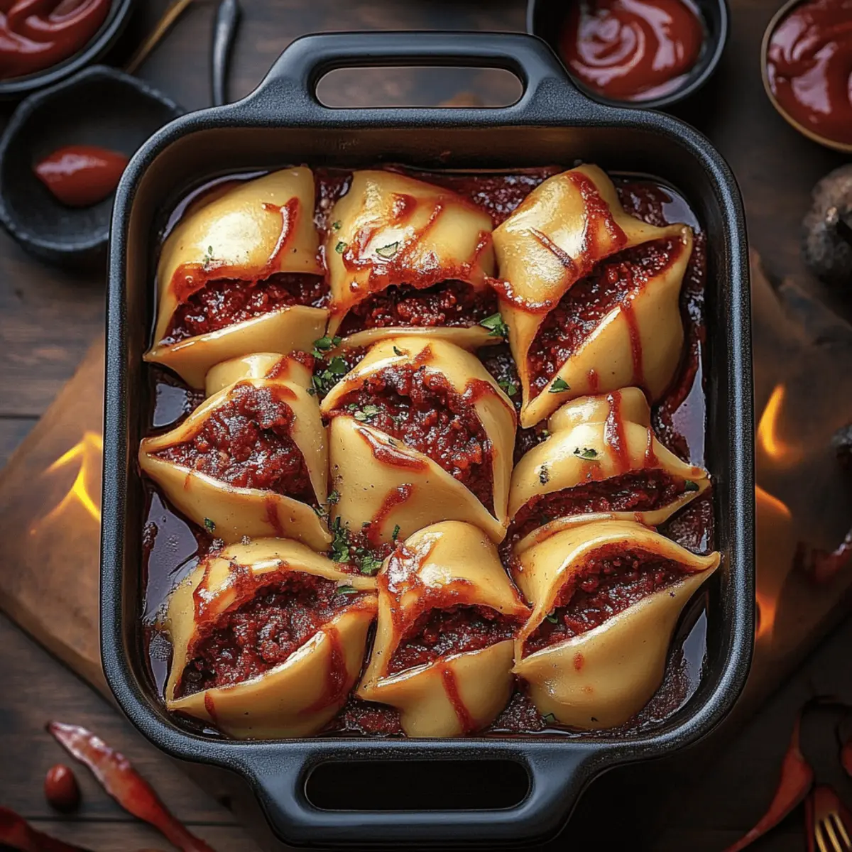 Zombie Guts Stuffed Shells