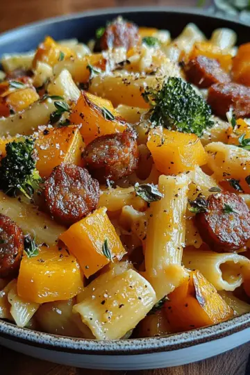 Autumn Sausage Pasta Squash