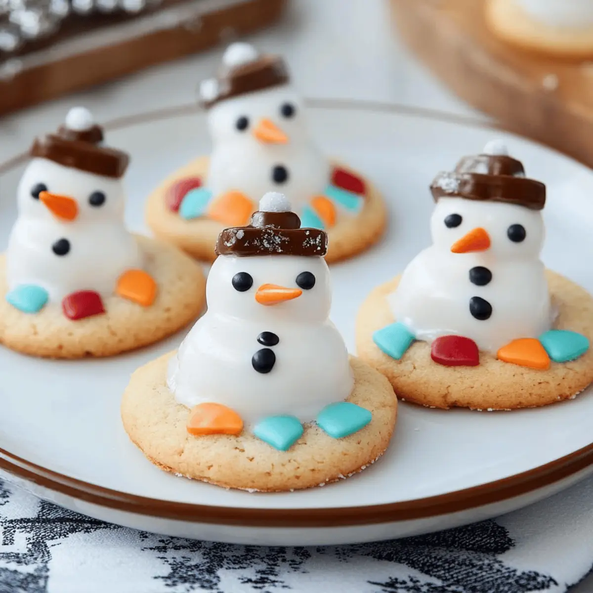 Melted Snowman Cookies