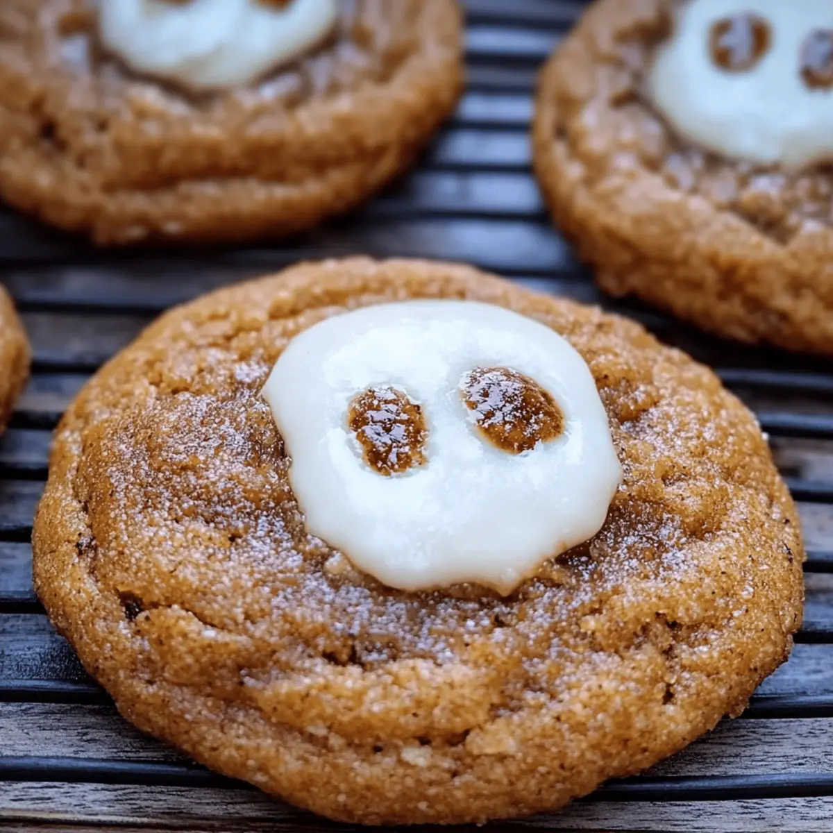 Spooky Ghost Brown Butter Pumpkin Cookies