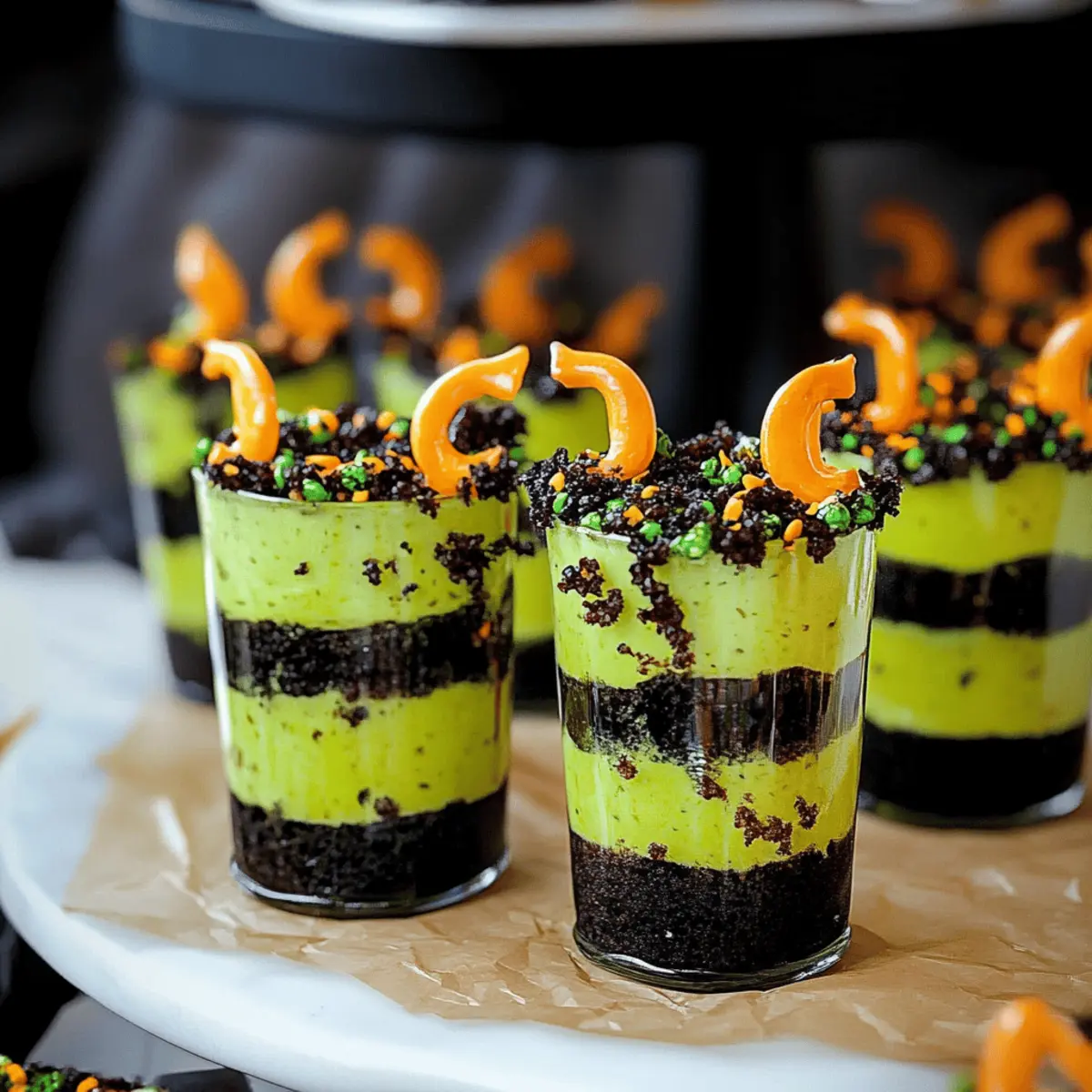 Witches' Brew Halloween Cake Jars