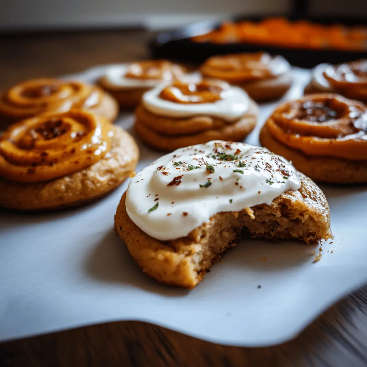Pumpkin Sugar Cookies with Cream Cheese Frosting